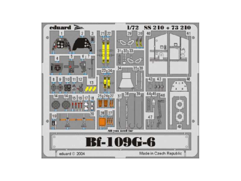  Bf 109G-6 1/72 - Hasegawa - blaszki - zdjęcie 1