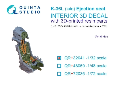 K-36l (Late) Ejection Seat - For Su-25 / Su-25sm Aircraft Since 2008 (For All Kits) - zdjęcie 1