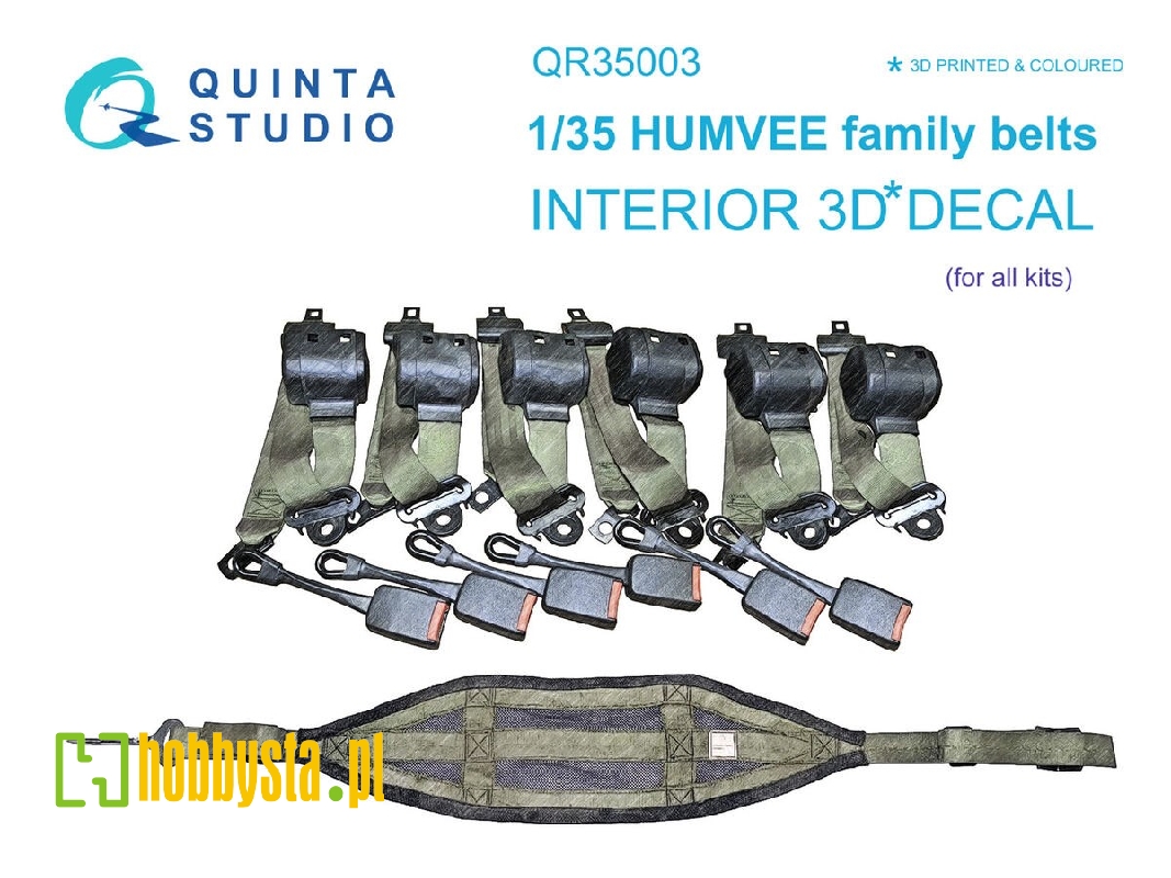 Humvee Family Belts - 3d-printed & Coloured On Decal Paper (For All Kits) - zdjęcie 1 Humvee Family Belts - 3d-printed & Coloured On Decal Paper (For All Kits) - zdjęcie 1