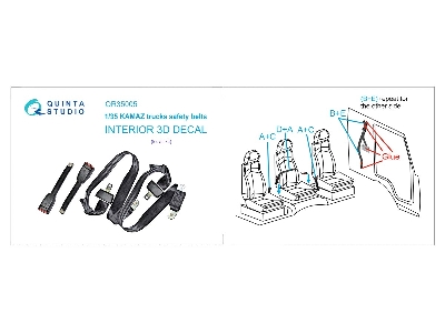 Kamaz Trucks Safety Belts - 3d-printed & Coloured On Decal Paper (For All Kits) - zdjęcie 2