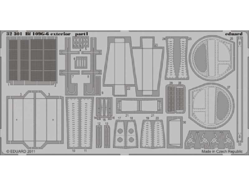  Bf 109G-6 exterior 1/32 - Trumpeter - blaszki - zdjęcie 1