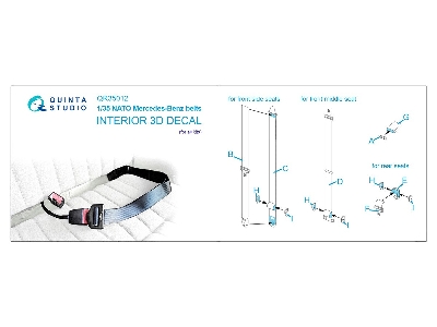 Nato Mercedes-benz Belts - 3d-printed & Coloured On Decal Paper (For All Kits) - zdjęcie 2