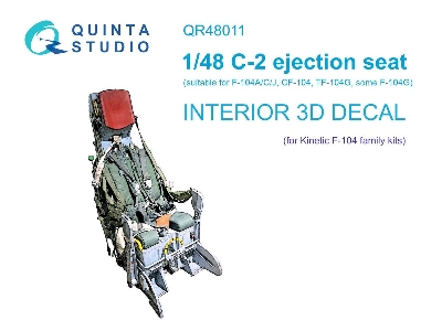 F-104 Family - C-2 Ejection Seat Interior 3d Decal (For Kinetic Kits) - zdjęcie 1
