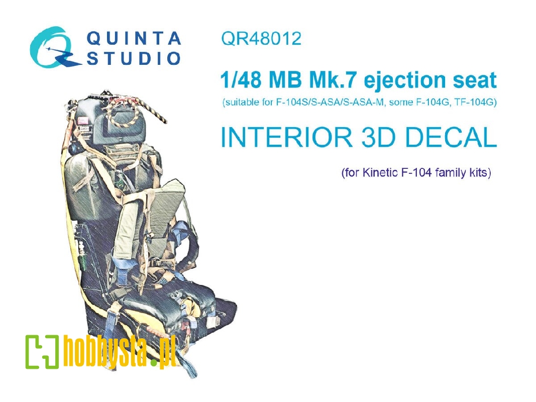 F-104 Family - Mb Mk.7 Ejection Seat Interior 3d Decal (For Kinetic Kits) - zdjęcie 1 F-104 Family - Mb Mk.7 Ejection Seat Interior 3d Decal (For Kinetic Kits) - zdjęcie 1