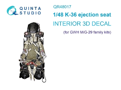 Mig-29 Family - K-36 Ejection Seat 3d Interior Decal (For Gwh Kits) - zdjęcie 1