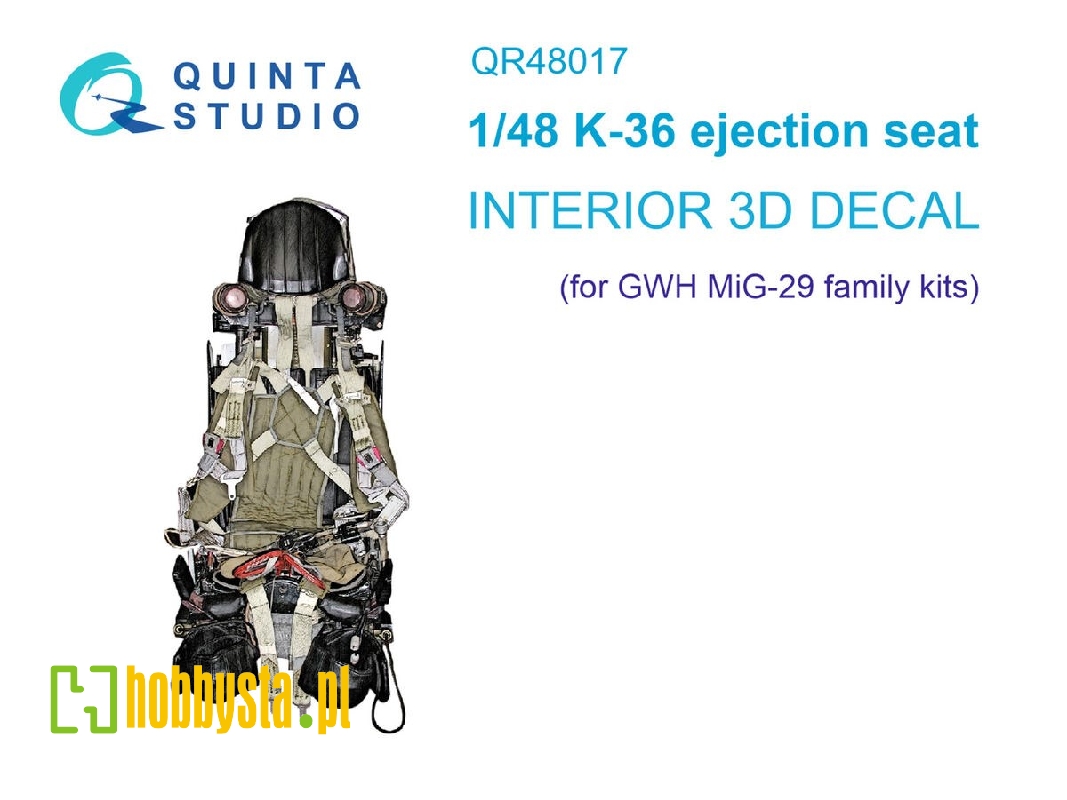 Mig-29 Family - K-36 Ejection Seat 3d Interior Decal (For Gwh Kits) - zdjęcie 1 Mig-29 Family - K-36 Ejection Seat 3d Interior Decal (For Gwh Kits) - zdjęcie 1