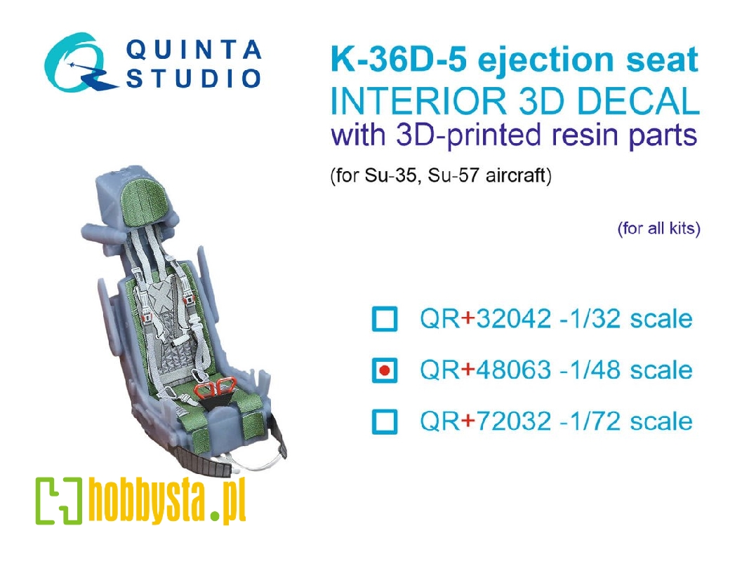 K-36d-5 Ejection Seat - For Su-35, Su-57 Aircraft (For All Kits) - zdjęcie 1 K-36d-5 Ejection Seat - For Su-35, Su-57 Aircraft (For All Kits) - zdjęcie 1