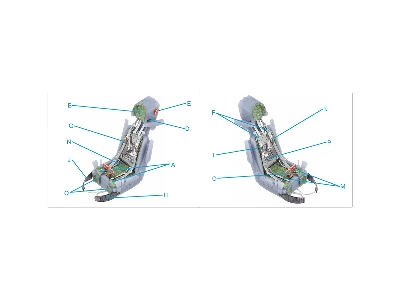 K-36d-5 Ejection Seat - For Su-35, Su-57 Aircraft (For All Kits) - zdjęcie 9