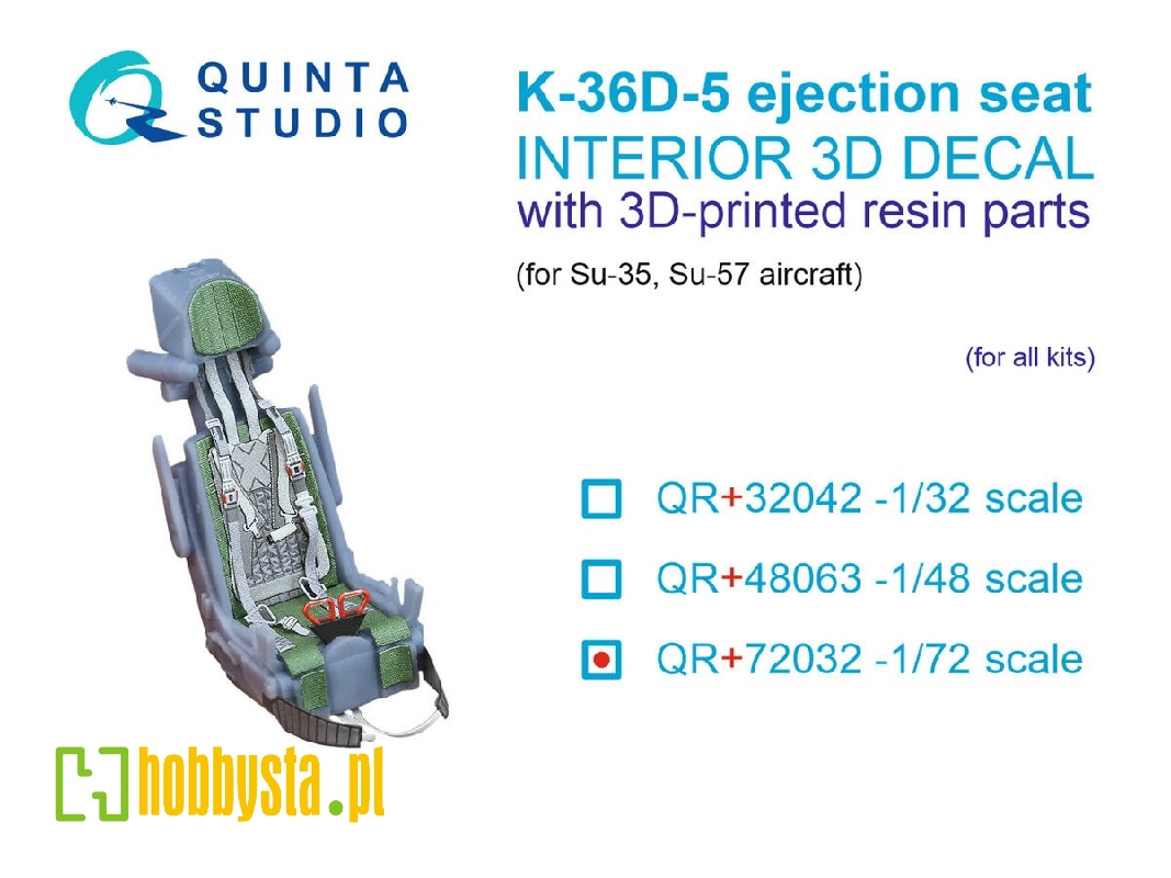 K-36d-5 Ejection Seat - For Su-35, Su-57 Aircraft (For All Kits) - zdjęcie 1 K-36d-5 Ejection Seat - For Su-35, Su-57 Aircraft (For All Kits) - zdjęcie 1