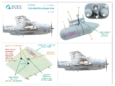 An/Aps-4 Radar Pod (For All Kits) - zdjęcie 2
