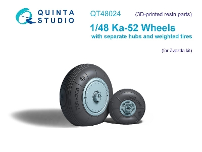 Kamov Ka-52 - Wheels With Separate Hubs And Weighted Tires (For Zvezda Kits) - zdjęcie 1