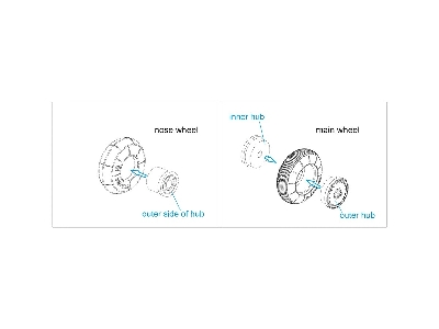 Kamov Ka-52 - Wheels With Separate Hubs And Weighted Tires (For Zvezda Kits) - zdjęcie 6