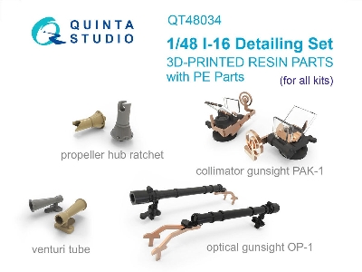 Polikarpov I-16 Detail Set: Propeller Hub Ratchet / Venturi Tube / Pak-1 Gunsight And Op-1 Gunsight (For All Kits) - zdjęcie 1