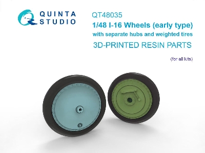 Polikarpov I-16 Wheels (Early Type) With Separate Hubs And Weighted Tires (For All Kits) - zdjęcie 1