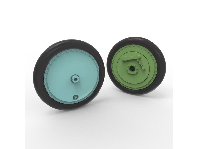 Polikarpov I-16 Wheels (Early Type) With Separate Hubs And Weighted Tires (For All Kits) - zdjęcie 5