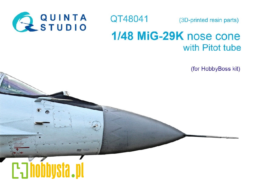 Mig-29k - Сorrected Nose Cone With Pitot Tube (For Hobby Boss Kits) - zdjęcie 1 Mig-29k - Сorrected Nose Cone With Pitot Tube (For Hobby Boss Kits) - zdjęcie 1