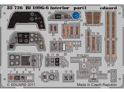  Bf 109G-6 interior S. A. 1/32 - Trumpeter - blaszki - zdjęcie 2