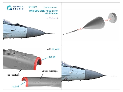 Mig-29k - &#1057;orrected Nose Cone With Pitot Tube (For Hobby Boss Kits) - zdjęcie 9