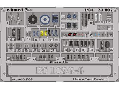  Bf 109G-6 placards 1/24 - blaszki - zdjęcie 1