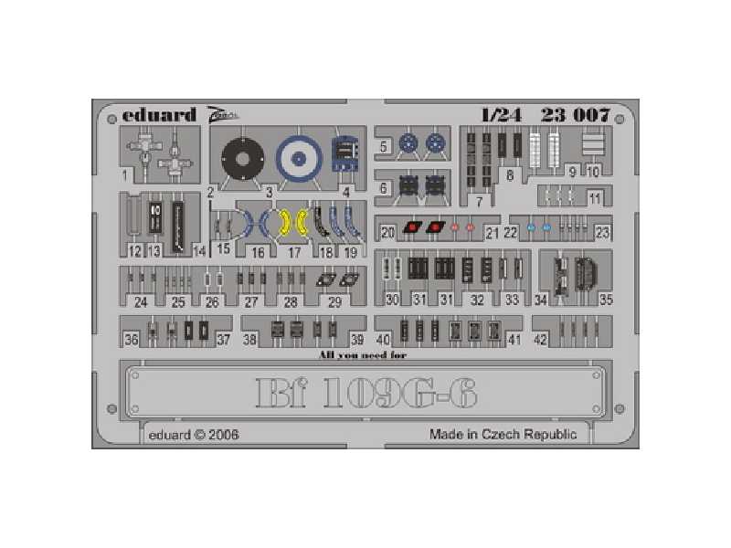 Bf 109G-6 placards 1/24 - blaszki - zdjęcie 1 Bf 109G-6 placards 1/24 - blaszki - zdjęcie 1