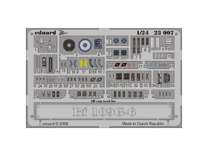  Bf 109G-6 placards 1/24 - blaszki - zdjęcie 1