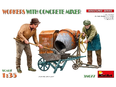 Workers With Concrete Mixer - zdjęcie 1