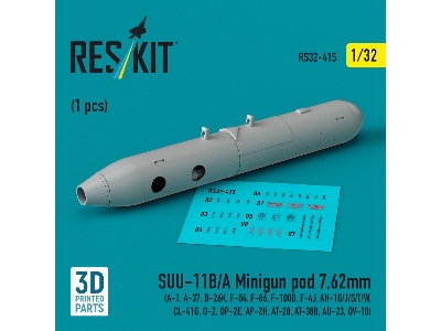 Suu-11b/A Minigun Pod 7,62mm (1 Pc) (A-1, A-37, B-26k, F-84, F-86, F-100d, F-4j, Ah-1g/J/S/T/W, Cl-41g, O-2, Op-2e, Ap-2h, At-28