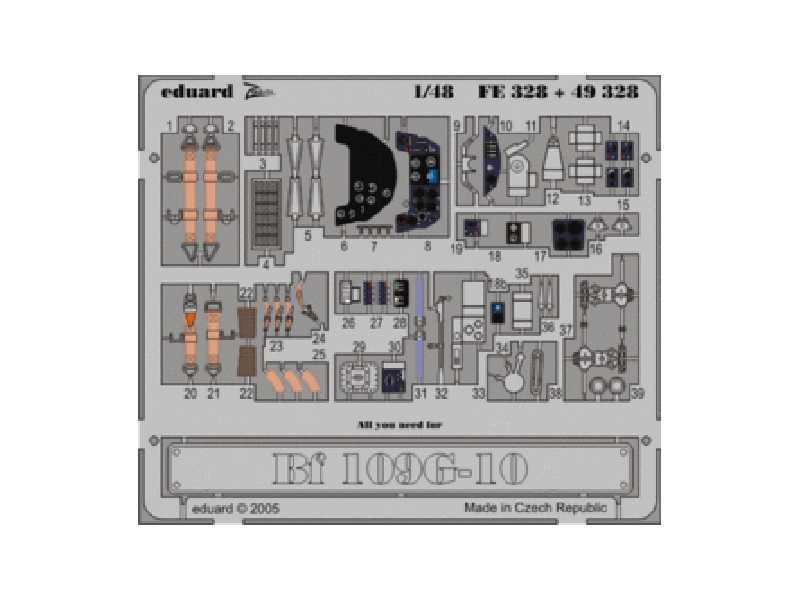 Bf 109G-10 1/48 - Hasegawa - blaszki - zdjęcie 1 Bf 109G-10 1/48 - Hasegawa - blaszki - zdjęcie 1