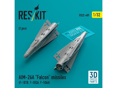 Aim-26a 'falcon' Missiles (2pcs) (F-101b, F-102a, F-106a) (3d Printed) - zdjęcie 1