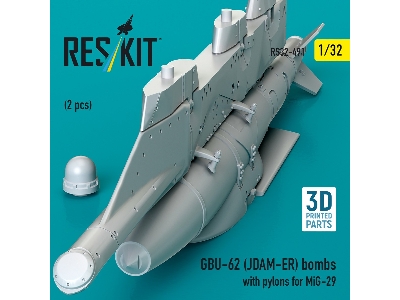 Gbu-62 (Jdam-er) Bombs With Pylons For Mig-29 (2pcs) (3d Printed) - zdjęcie 2