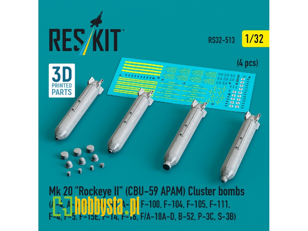 Mk 20 'rockeye Ii' (Cbu-59 Apam) Cluster Bombs (A-4, A-6, A-7, Av-8b, A-10, F-100, F-104, F-105, F-111, F-4, F-5, F-15e, F-14, F Mk 20 'rockeye Ii' (Cbu-59 Apam) Cluster Bombs (A-4, A-6, A-7, Av-8b, A-10, F-100, F-104, F-105, F-111, F-4, F-5, F-15e, F-14, F