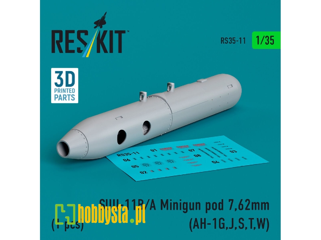 Suu-11b/A Minigun Pod 7,62mm (1 Pc) (Ah-1g/J/S/T/W) (3d Printed) - zdjęcie 1