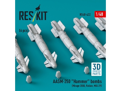 Aasm-250 'hammer' (6 Pcs) (Mirage 2000, Rafale, Mig-29) (3d Printed) - zdjęcie 2