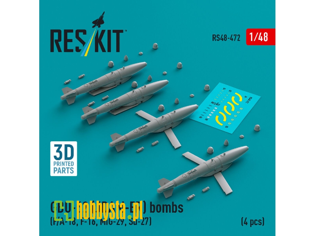 Gbu-62 (Jdam-er) Bombs (4 Pcs) (F/A-18, F-16, Mig-29, Su-27) (3d Printed) - zdjęcie 1 Gbu-62 (Jdam-er) Bombs (4 Pcs) (F/A-18, F-16, Mig-29, Su-27) (3d Printed) - zdjęcie 1