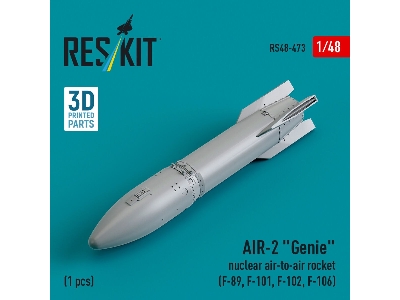 Air-2 'genie' Nuclear Air-to-air Rocket (1 Pc) (F-89, F-101, F-102, F-106) (3d Printed) - zdjęcie 1