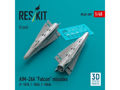 Aim-26a 'falcon' Missiles (2pcs) (F-101b, F-102a, F-106a) (3d Printed) - zdjęcie 1