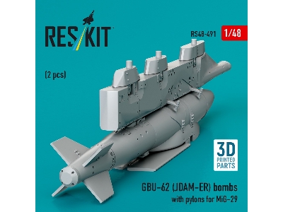 Gbu-62 (Jdam-er) Bombs With Pylons For Mig-29 (2pcs) (3d Printed) - zdjęcie 3