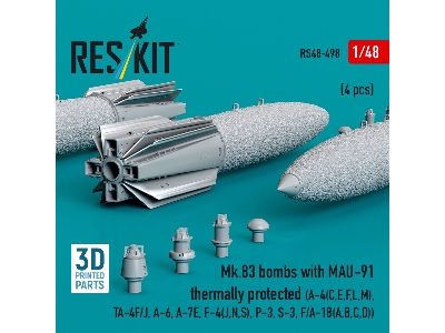 Mk.83 Bombs With Mau-91 Thermally Protected (4pcs) (A-4(C, E, F, L, M), Ta-4f/J, A-6, A-7e, F-4(J, N, S), P-3, S-3, F/A-18(A, B,