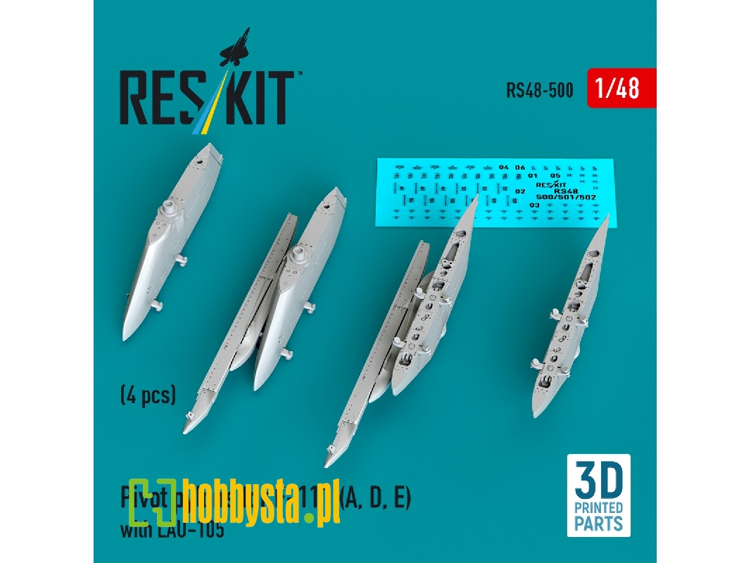 Pivot Pylons For F-111 (A, D, E) With Lau-105 (4pcs) (3d Printed) - zdjęcie 1 Pivot Pylons For F-111 (A, D, E) With Lau-105 (4pcs) (3d Printed) - zdjęcie 1