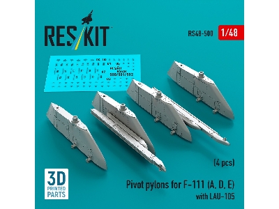 Pivot Pylons For F-111 (A, D, E) With Lau-105 (4pcs) (3d Printed) - zdjęcie 3