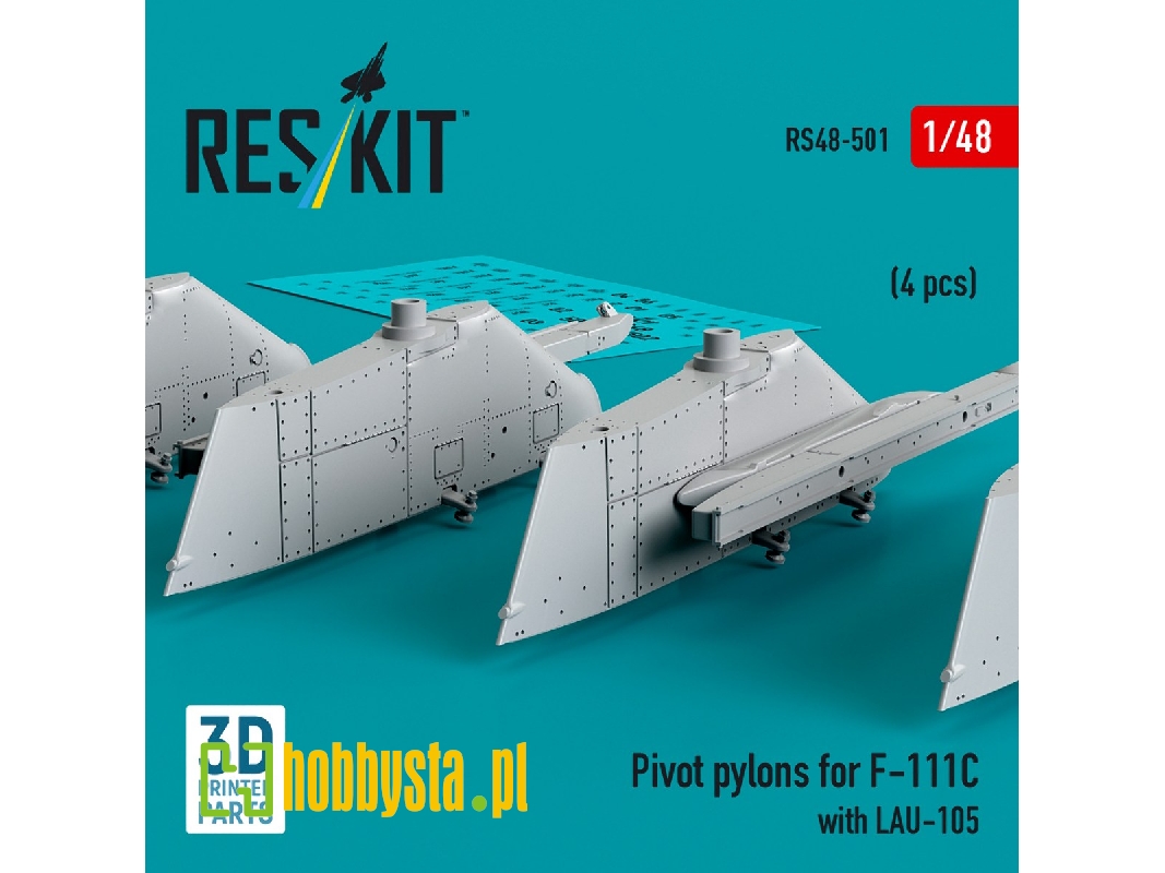Pivot Pylons For F-111c With Lau-105 (4pcs) (3d Printed) - zdjęcie 1 Pivot Pylons For F-111c With Lau-105 (4pcs) (3d Printed) - zdjęcie 1