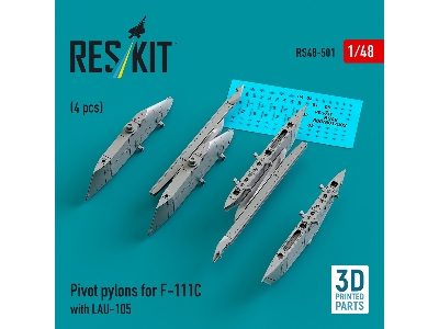 Pivot Pylons For F-111c With Lau-105 (4pcs) (3d Printed) - zdjęcie 2