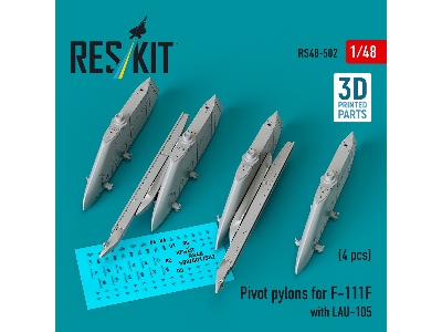 Pivot Pylons For F-111f With Lau-105 (4pcs) (3d Printed) - zdjęcie 3