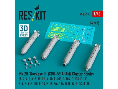 Mk 20 'rockeye Ii' (Cbu-59 Apam) Cluster Bombs (A-4, A-6, A-7, Av-8b, A-10, F-100, F-104, F-105, F-111, F-4, F-5, F-15e, F-14, F