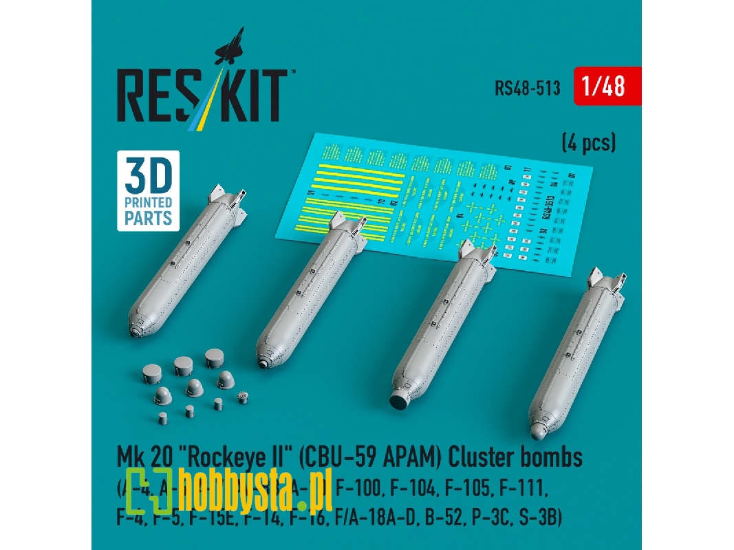 Mk 20 'rockeye Ii' (Cbu-59 Apam) Cluster Bombs (A-4, A-6, A-7, Av-8b, A-10, F-100, F-104, F-105, F-111, F-4, F-5, F-15e, F-14, F Mk 20 'rockeye Ii' (Cbu-59 Apam) Cluster Bombs (A-4, A-6, A-7, Av-8b, A-10, F-100, F-104, F-105, F-111, F-4, F-5, F-15e, F-14, F