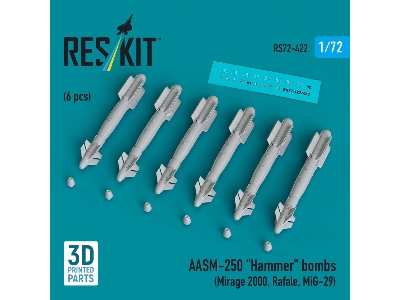 Aasm-250 'hammer' (6 Pcs) (Mirage 2000, Rafale, Mig-29) (3d Printed) - zdjęcie 1