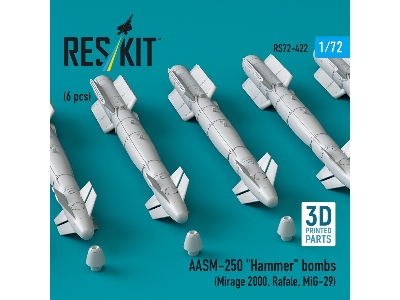 Aasm-250 'hammer' (6 Pcs) (Mirage 2000, Rafale, Mig-29) (3d Printed) - zdjęcie 2