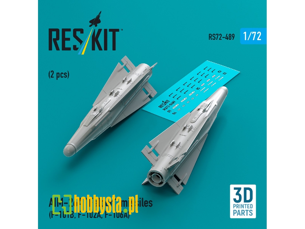 Aim-26a 'falcon' Missiles (2pcs) (F-101b, F-102a, F-106a) (3d Printed) - zdjęcie 1 Aim-26a 'falcon' Missiles (2pcs) (F-101b, F-102a, F-106a) (3d Printed) - zdjęcie 1