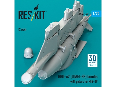 Gbu-62 (Jdam-er) Bombs With Pylons For Mig-29 (2pcs) (3d Printed) - zdjęcie 2