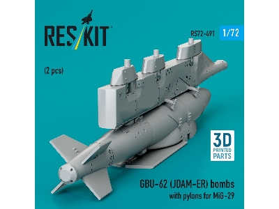 Gbu-62 (Jdam-er) Bombs With Pylons For Mig-29 (2pcs) (3d Printed) - zdjęcie 3